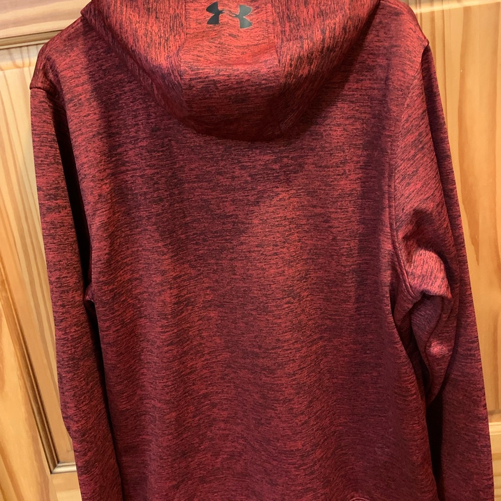 Under Armour Men's Maroon Hoodie with Black Logo - Picture 5 of 6